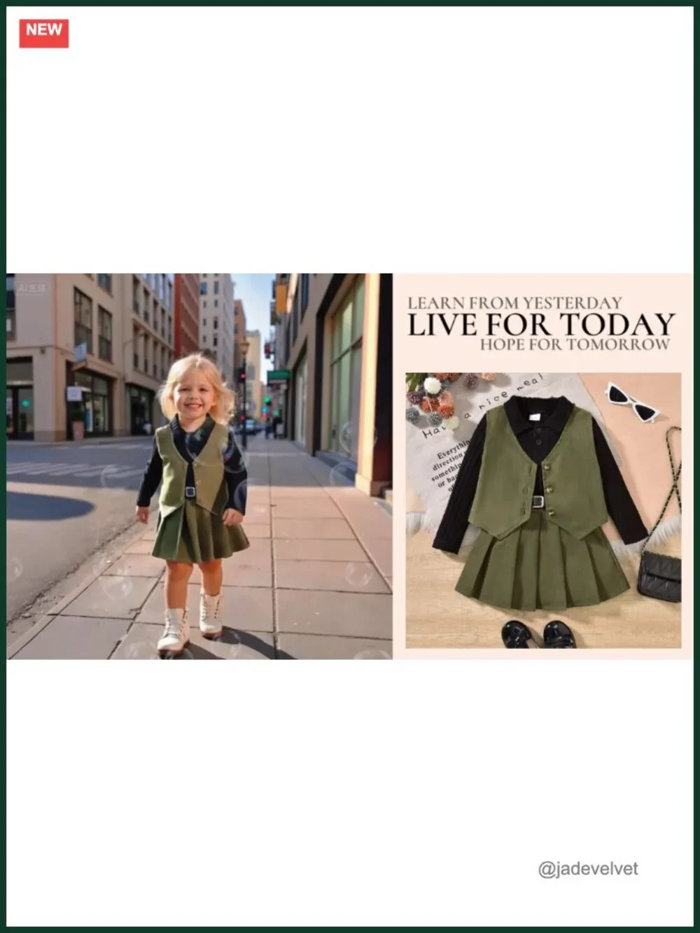 Toddler Girl 3-Piece Skirt Set: Vest, Long Sleeve Top, Pleated Skirt